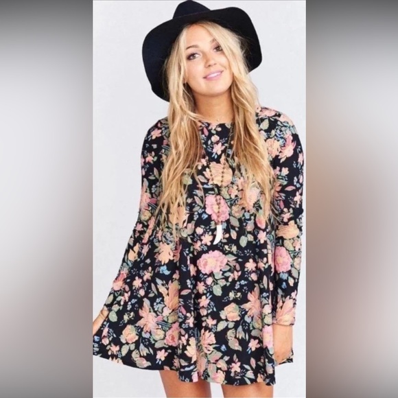 Show Me Your MuMu Dresses & Skirts - Show Me Your Mumu Long Sleeve Floral Tunic Dress